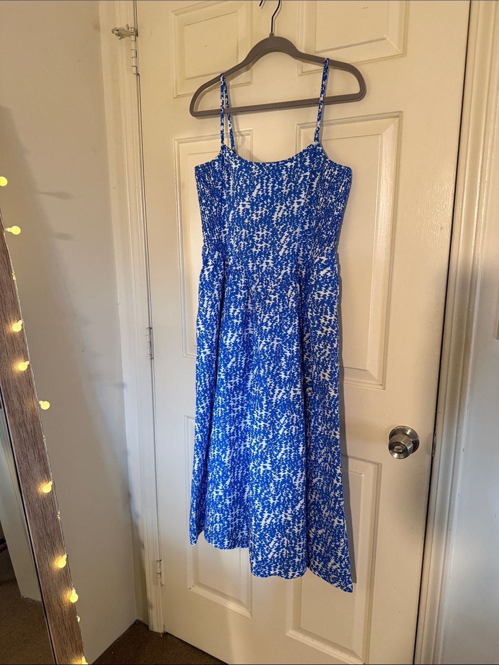 Maeve 100% Cotton Sleeveless Square Neck Midi Dress - Picture 4 of 12